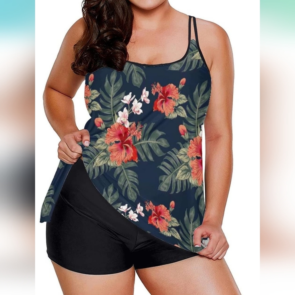2 Piece PLUS SIZE Tankini Swimsuit